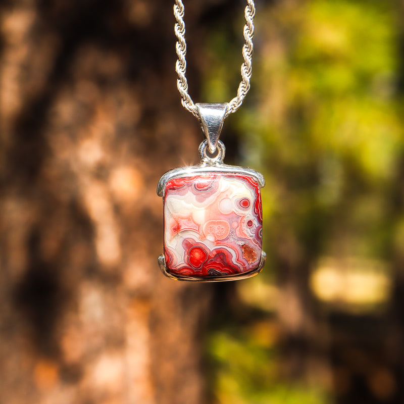 Crazy Lace Agate Pendant