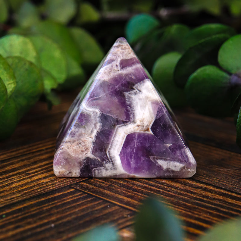 Amethyst Chevron Pyramid