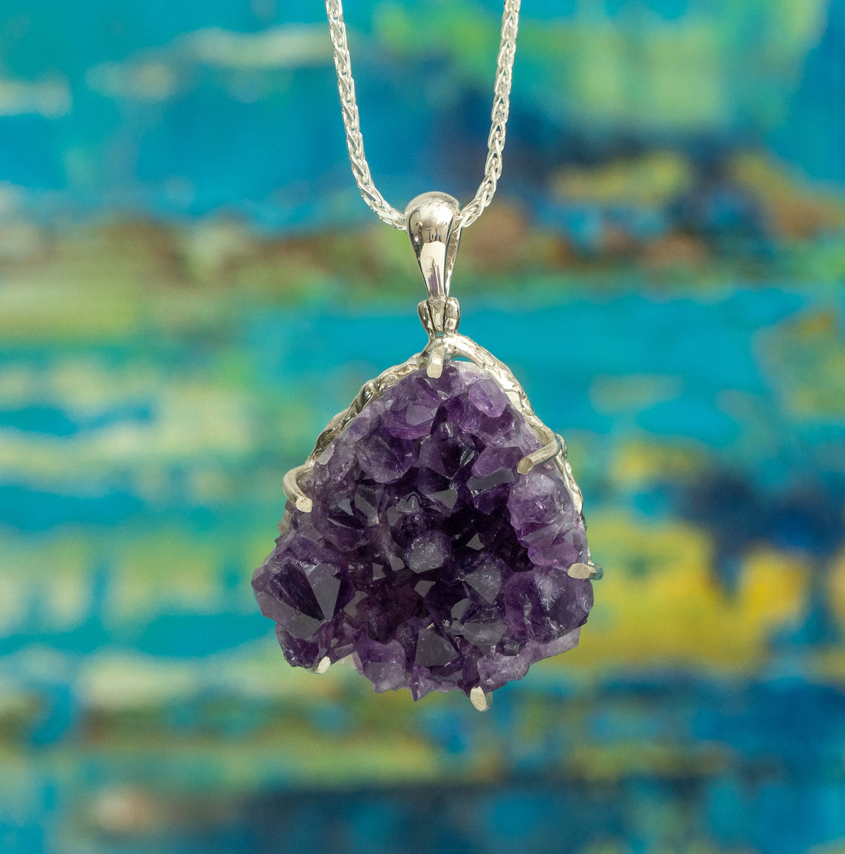 Amethyst Cluster Pendant