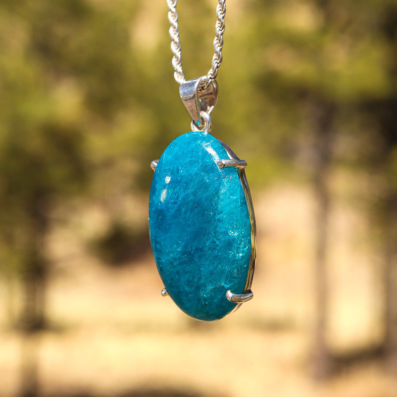 Blue Apatite Pendant