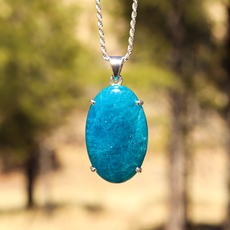 Blue Apatite Pendant