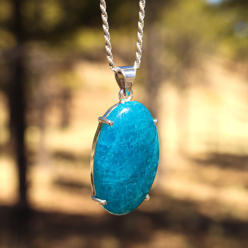 Blue Apatite Pendant