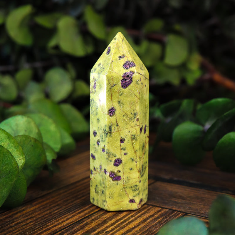Serpentine with Stichtite Point