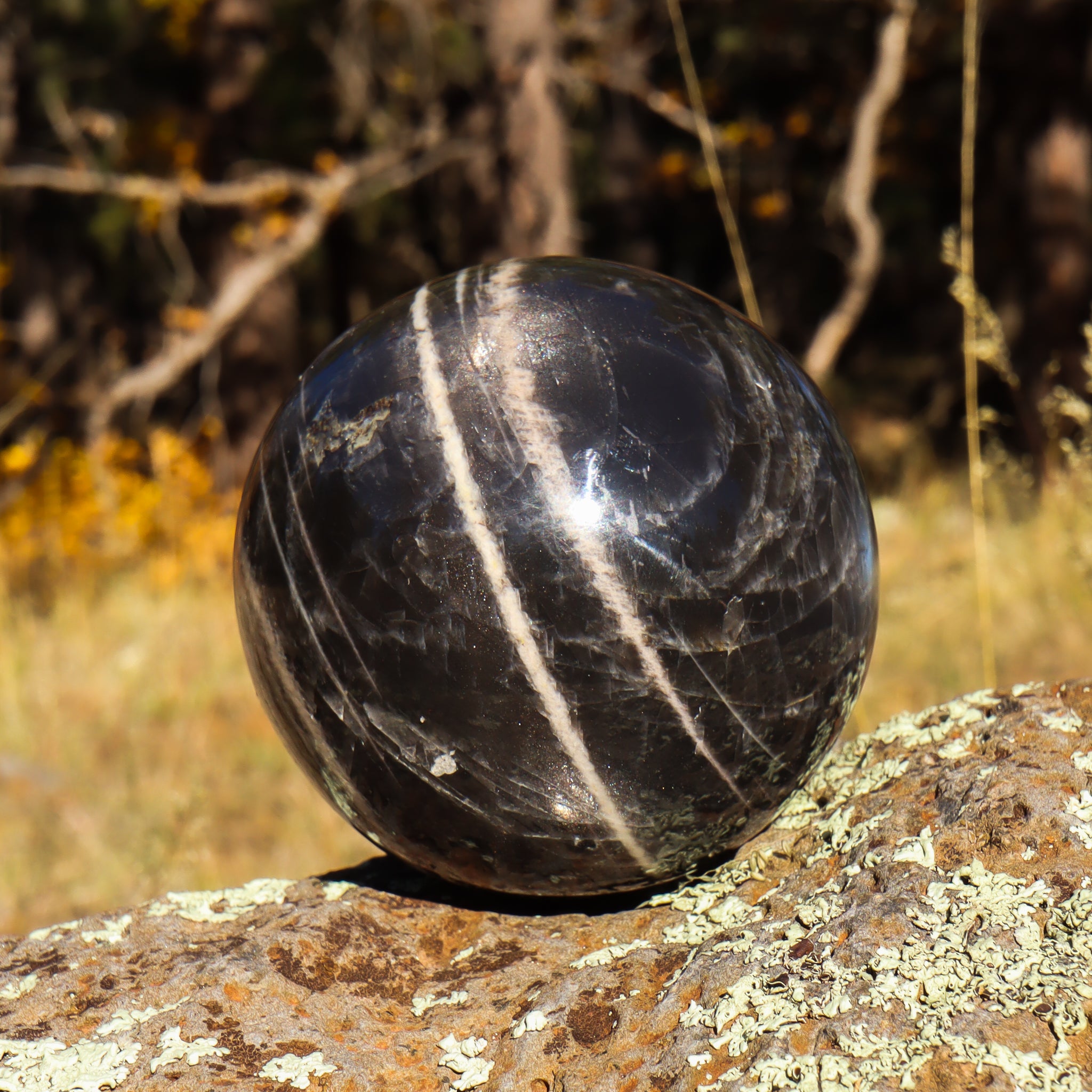 Black Moonstone Sphere