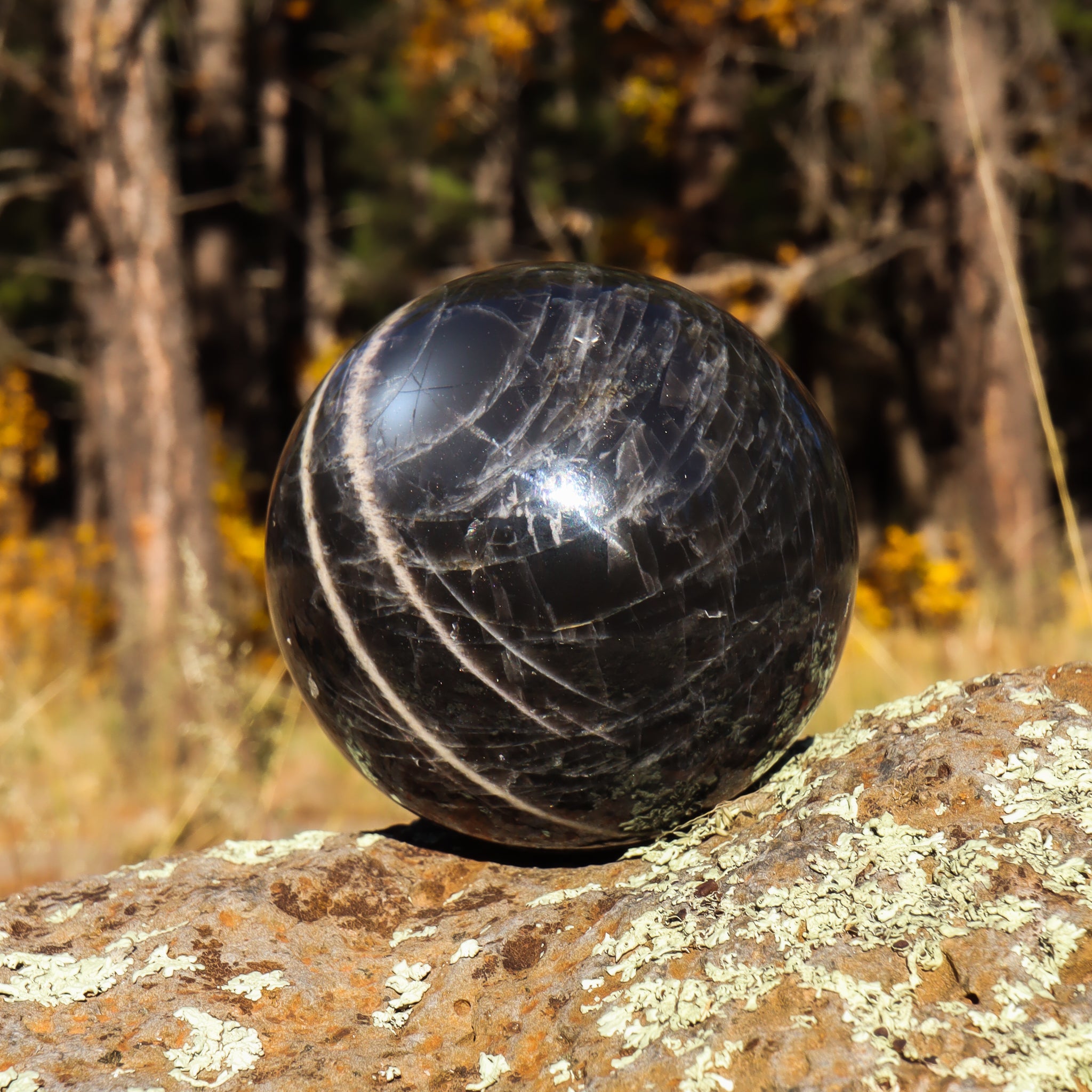 Black Moonstone Sphere