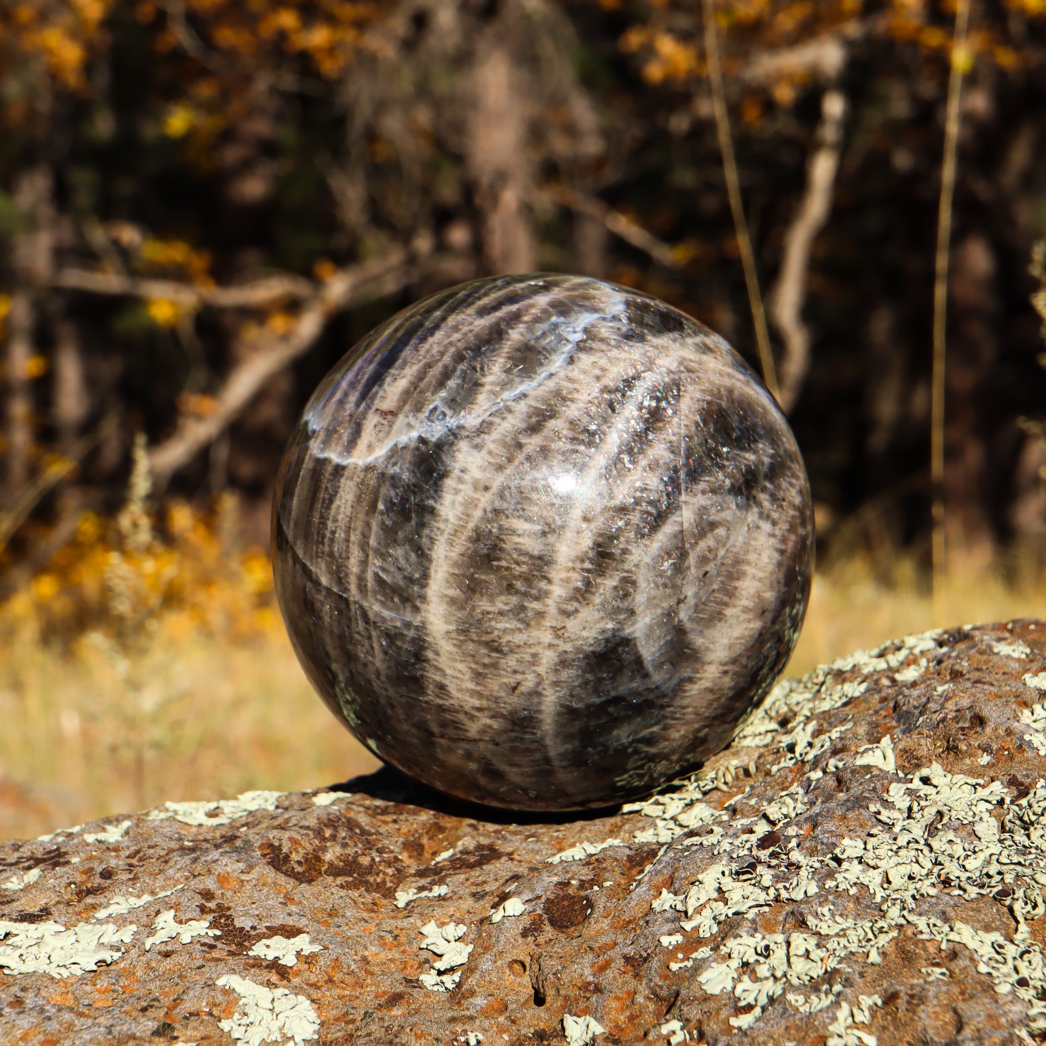 Black Moonstone Sphere