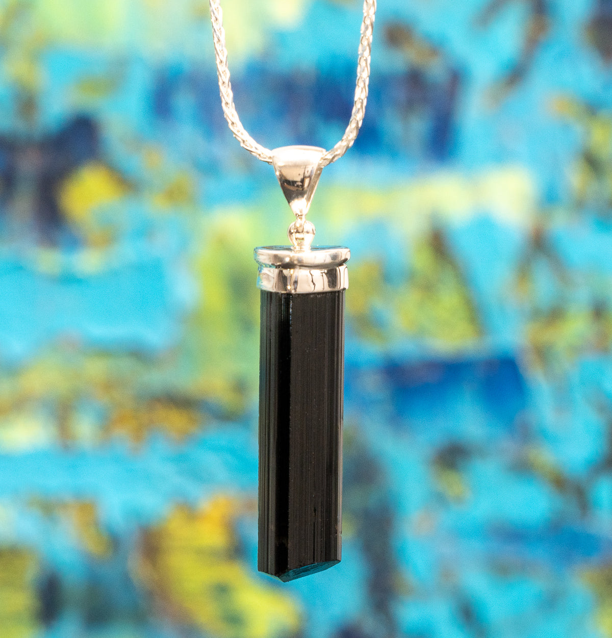 Black Tourmaline Spear Pendant