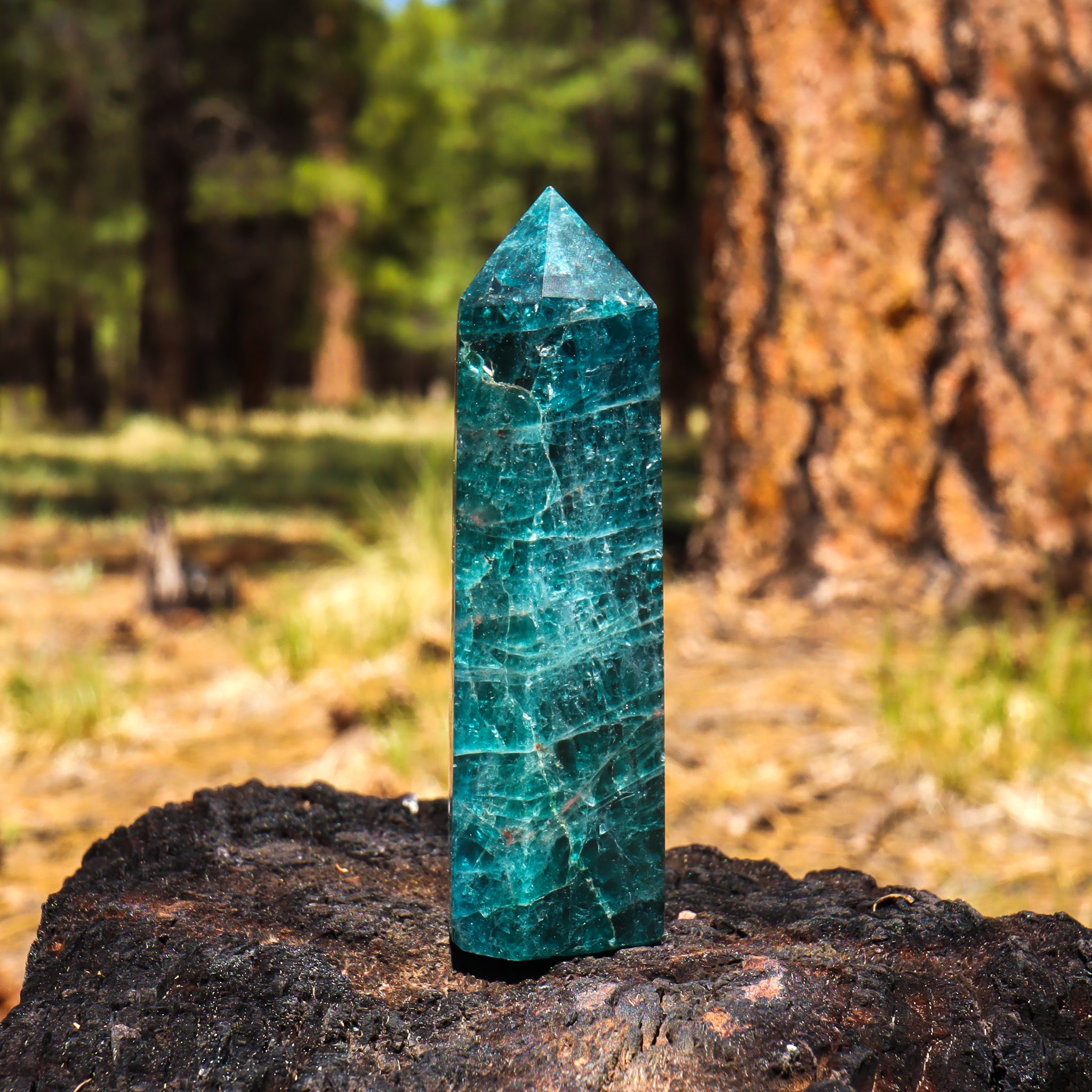 Blue Apatite Point