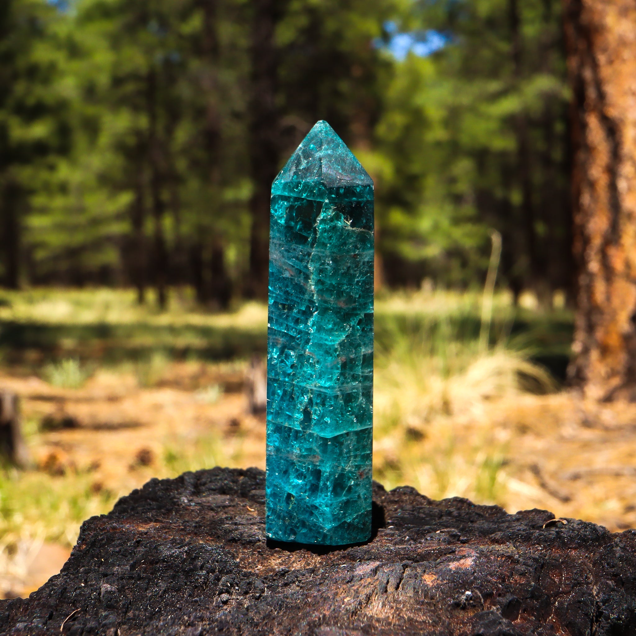 Blue Apatite Point