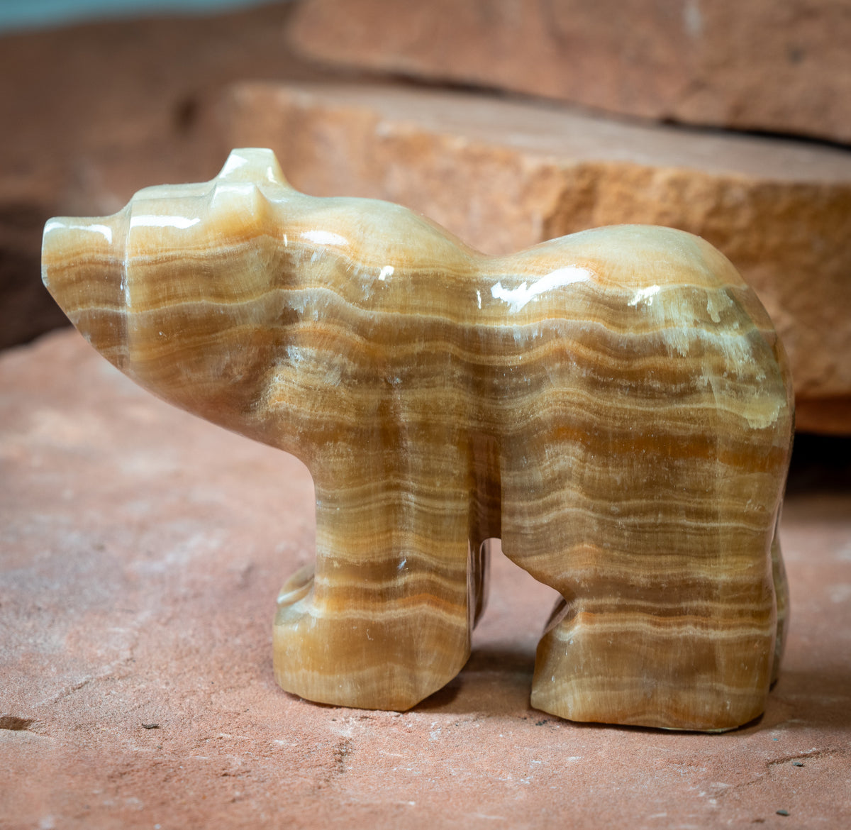 Large Brown Aragonite Bear
