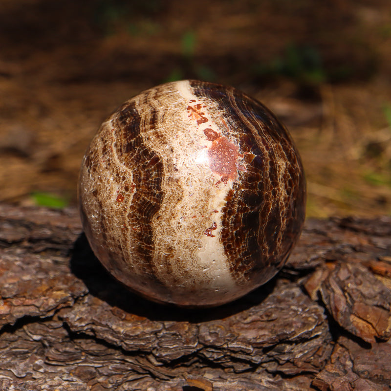 Brown Aragonite Sphere