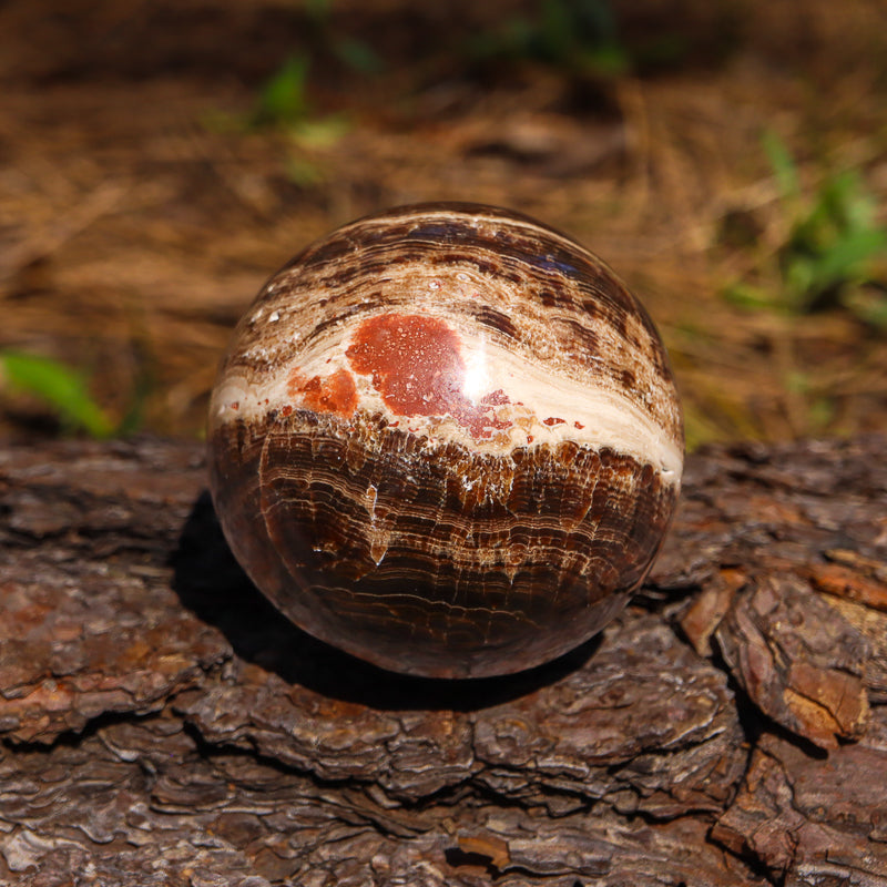 Brown Aragonite Sphere