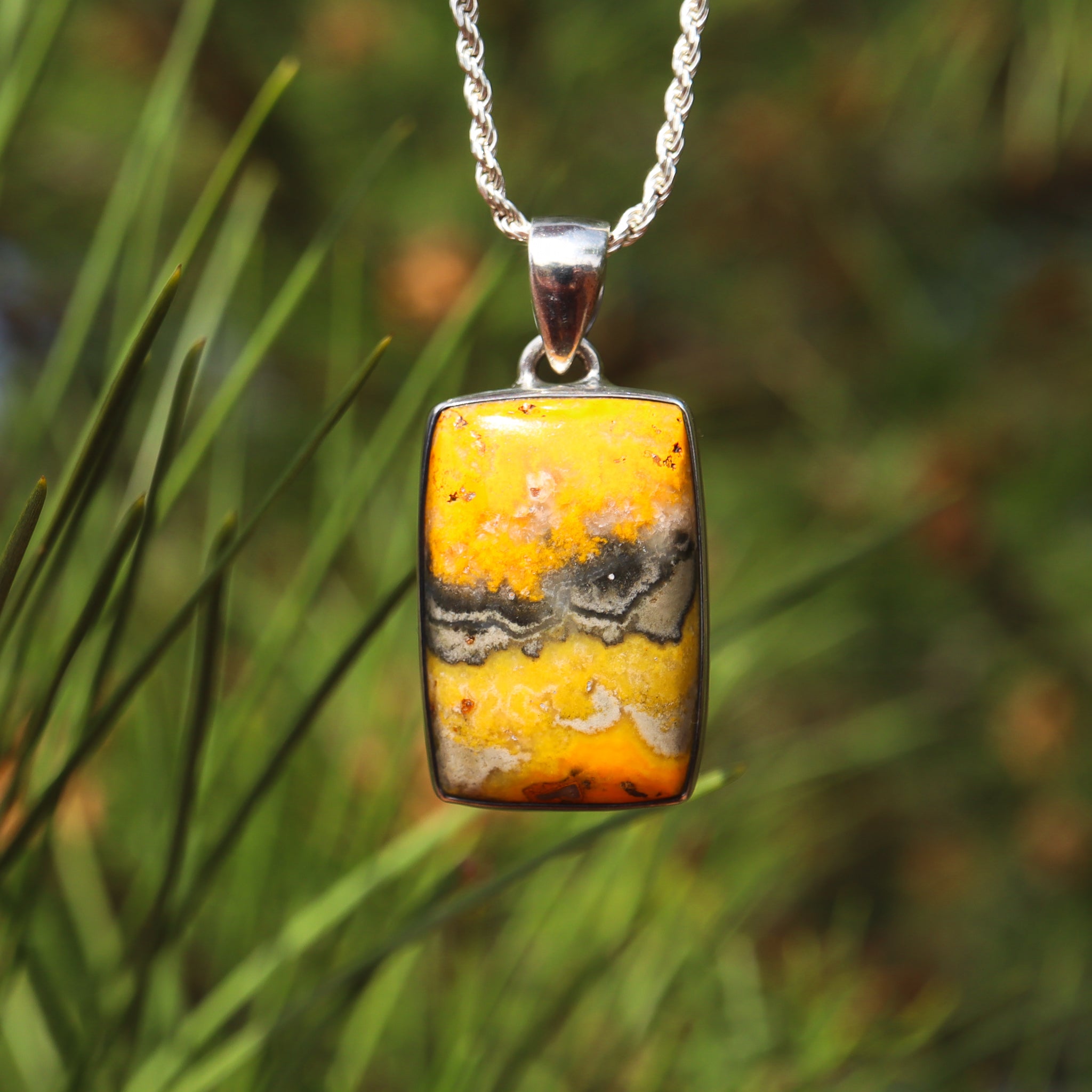 Bumblebee Jasper Pendant