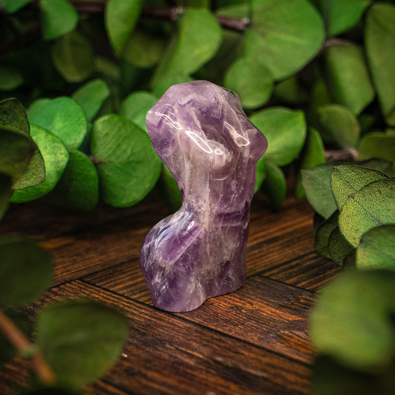 Amethyst Chevron Goddess Bust