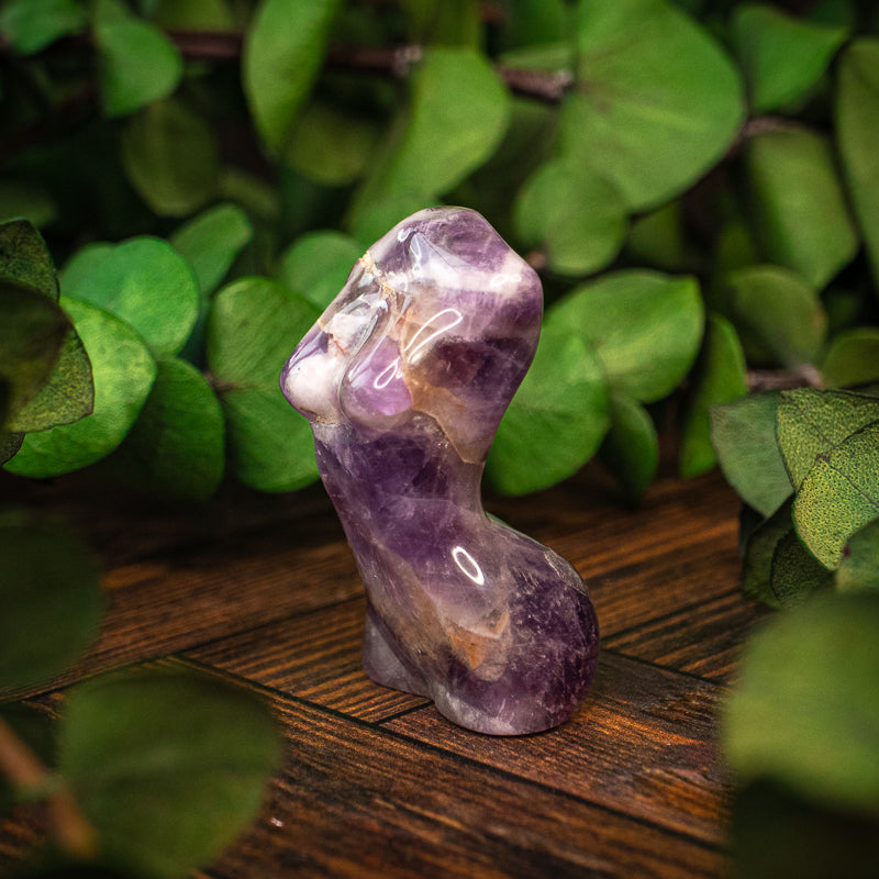 Amethyst Chevron Goddess Bust