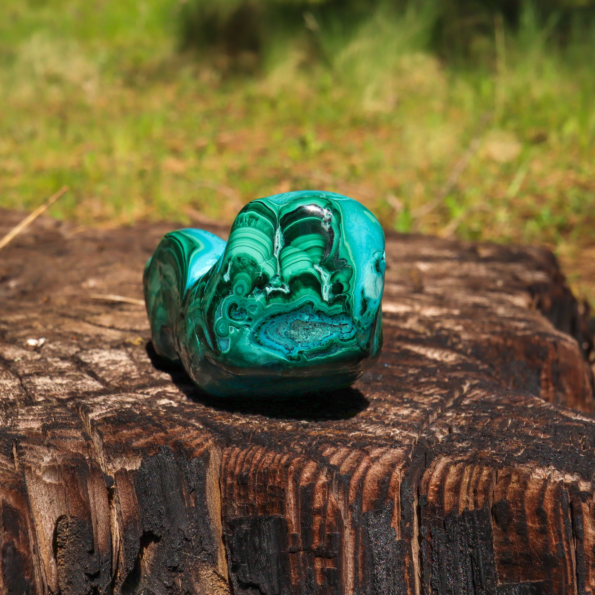 Malachite and Chrysocolla Free Form