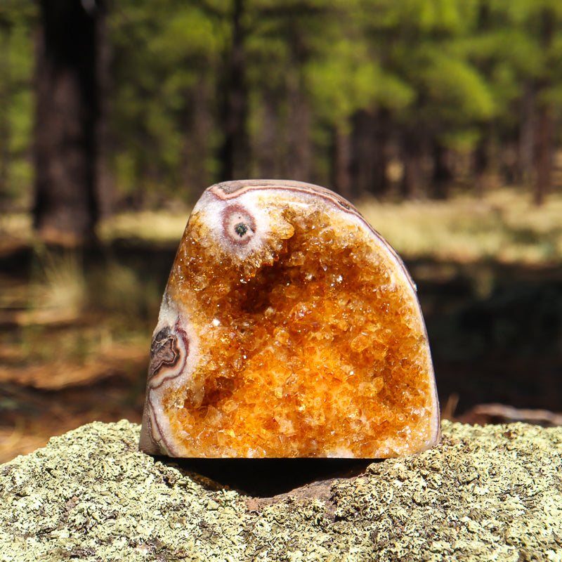 Base Cut Citrine Geode