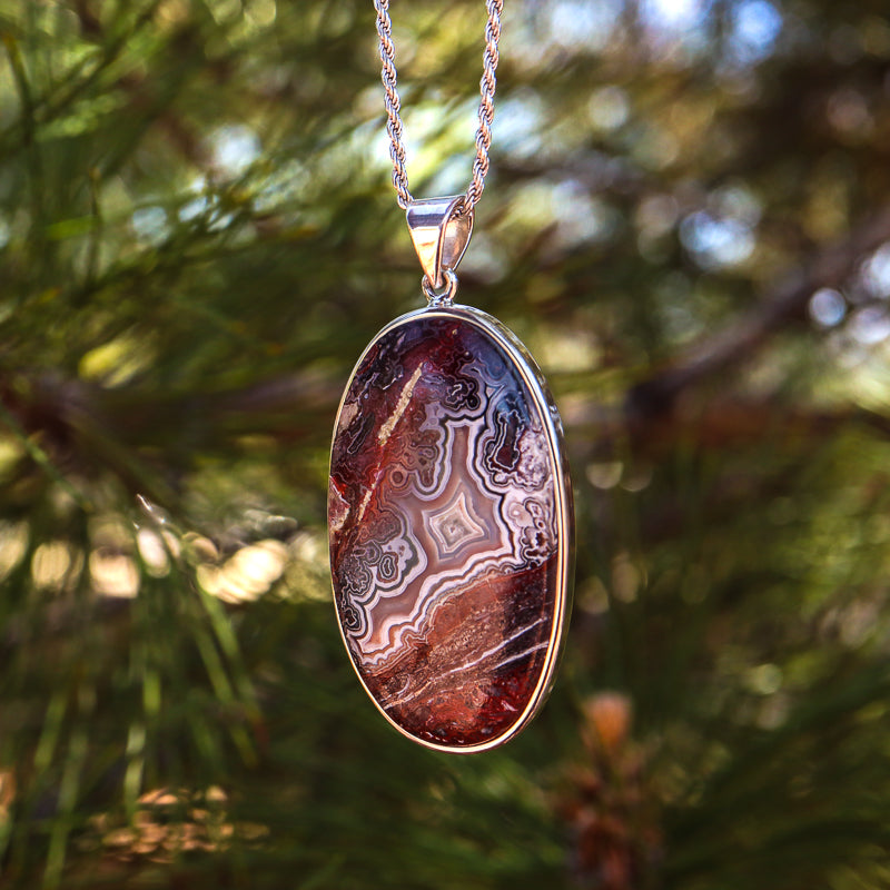 Crazy Lace Agate Pendant