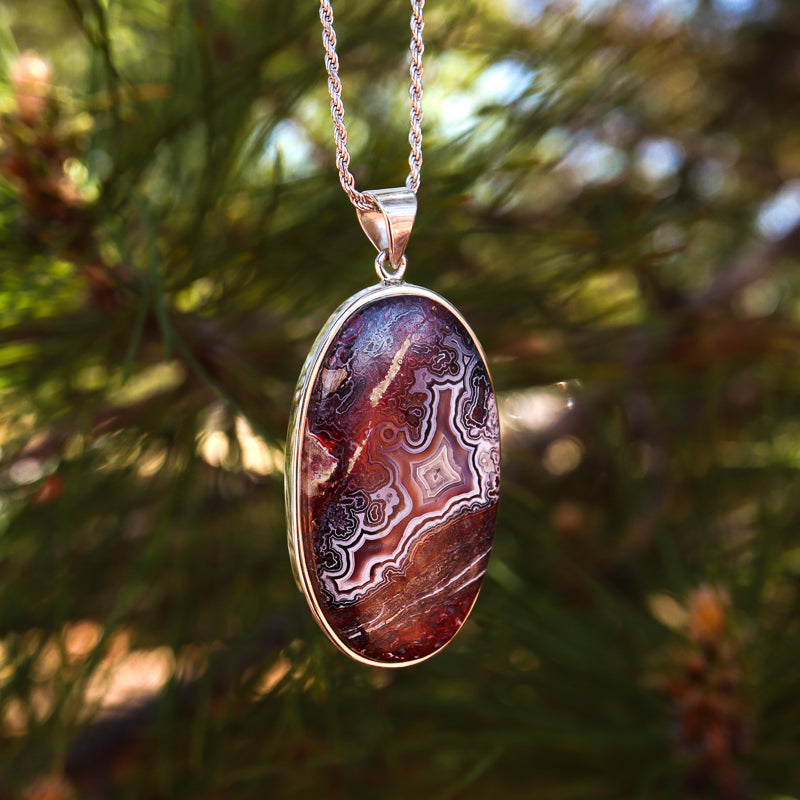 Crazy Lace Agate Pendant