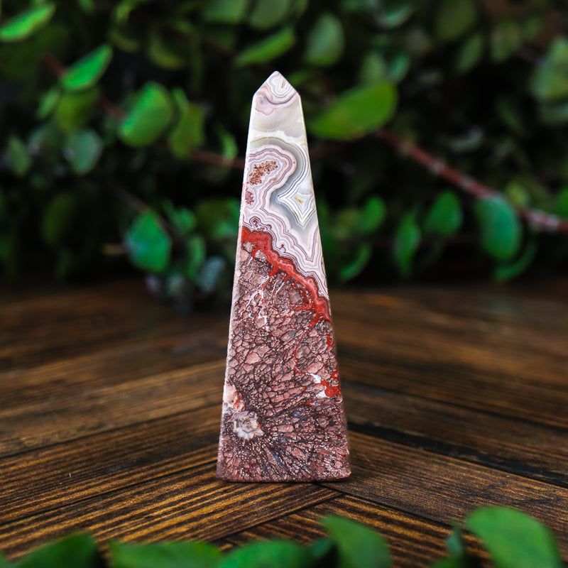 Crazy Lace Agate Obelisk