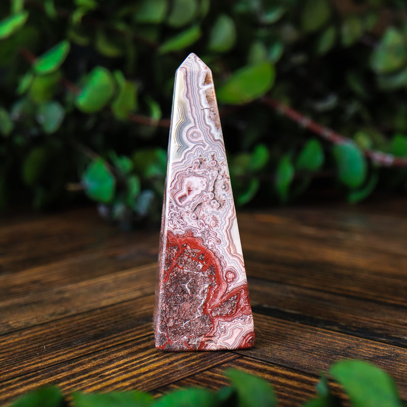 Crazy Lace Agate Obelisk