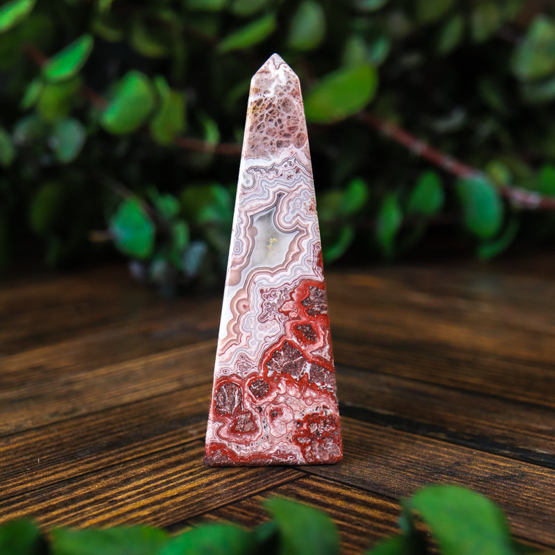 Crazy Lace Agate Obelisk
