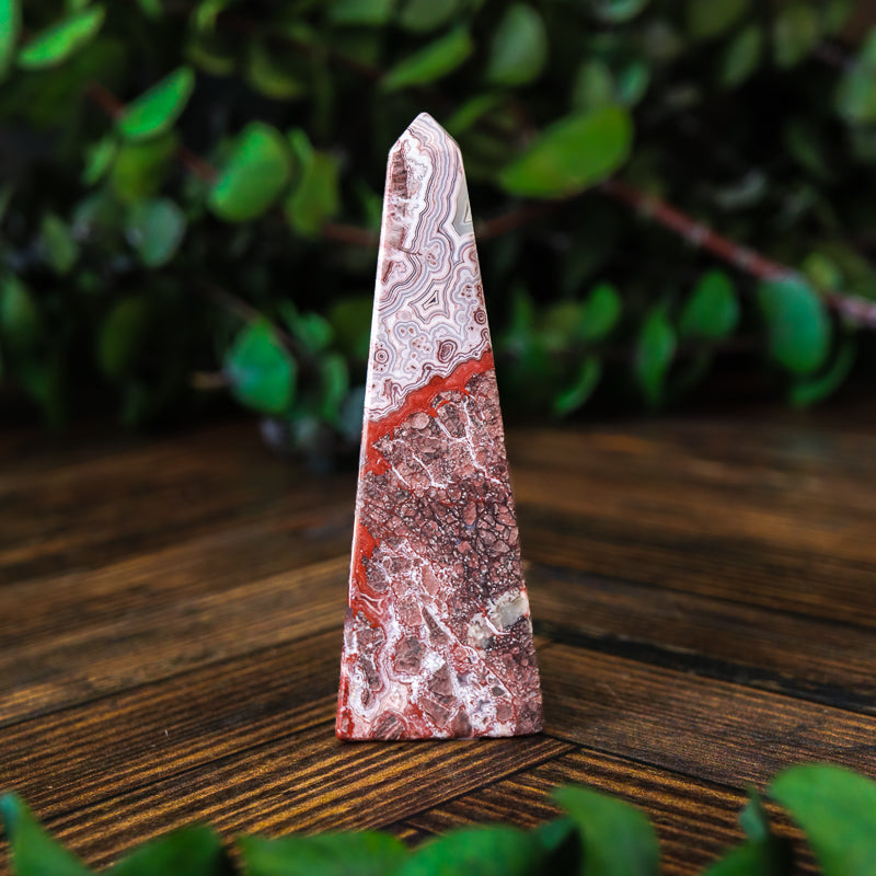 Crazy Lace Agate Obelisk