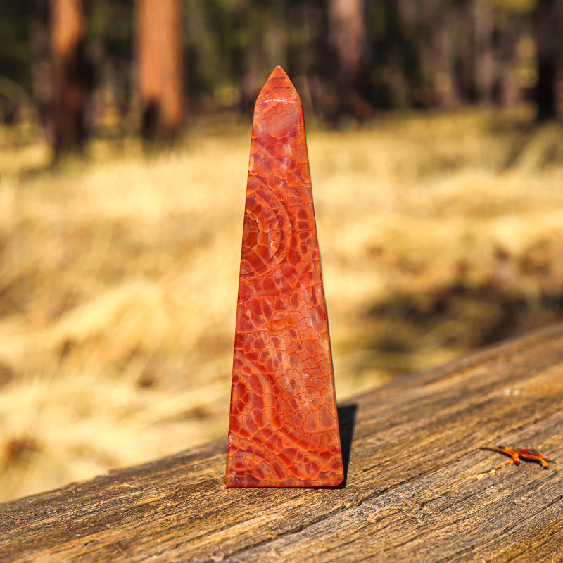 Fire Agate Obelisk