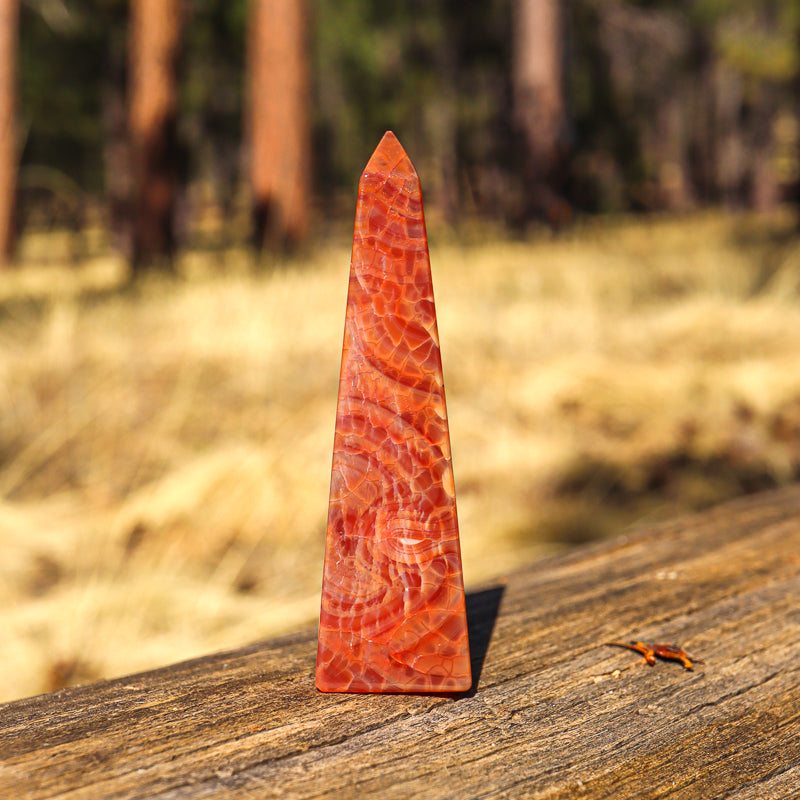 Fire Agate Obelisk