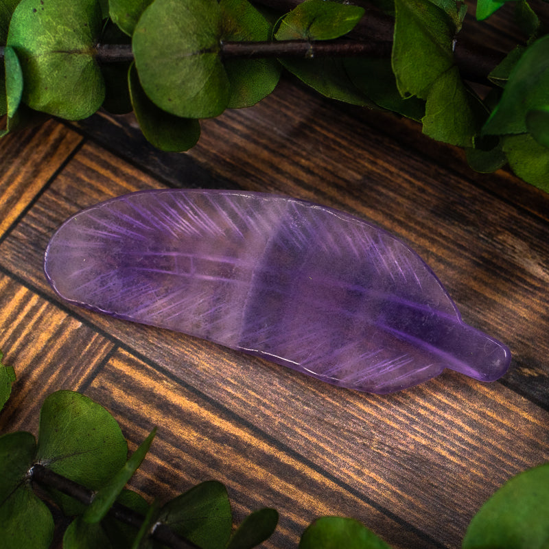 Fluorite Carved Feather