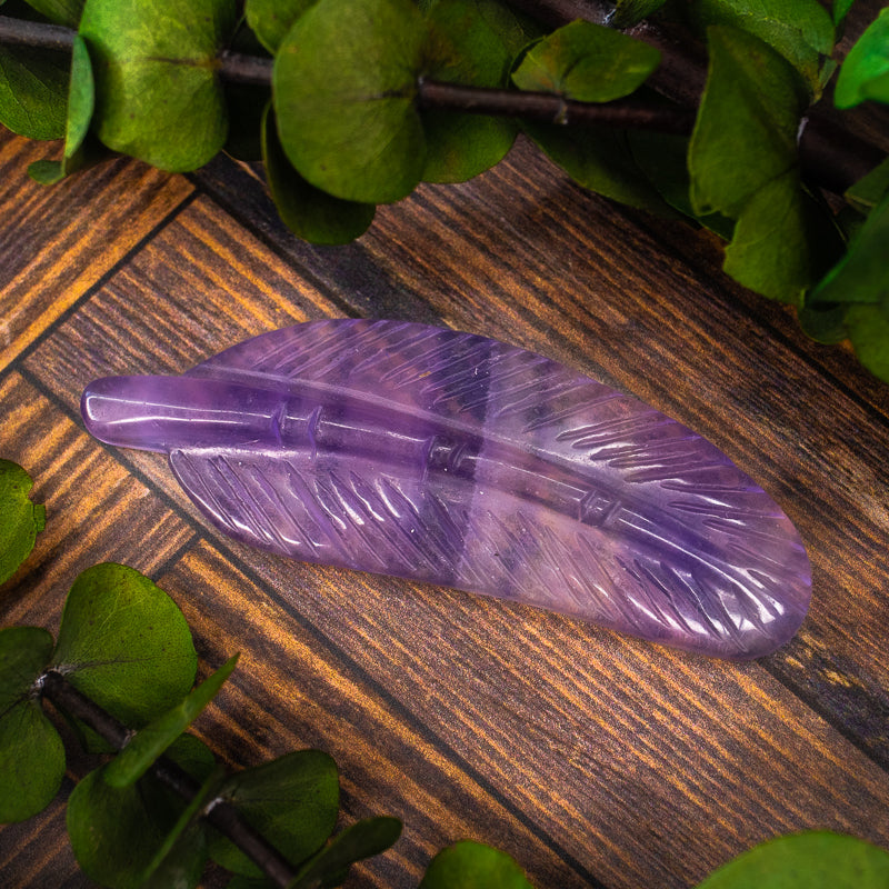 Fluorite Carved Feather