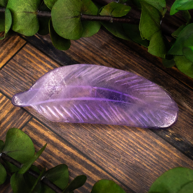 Fluorite Carved Feather