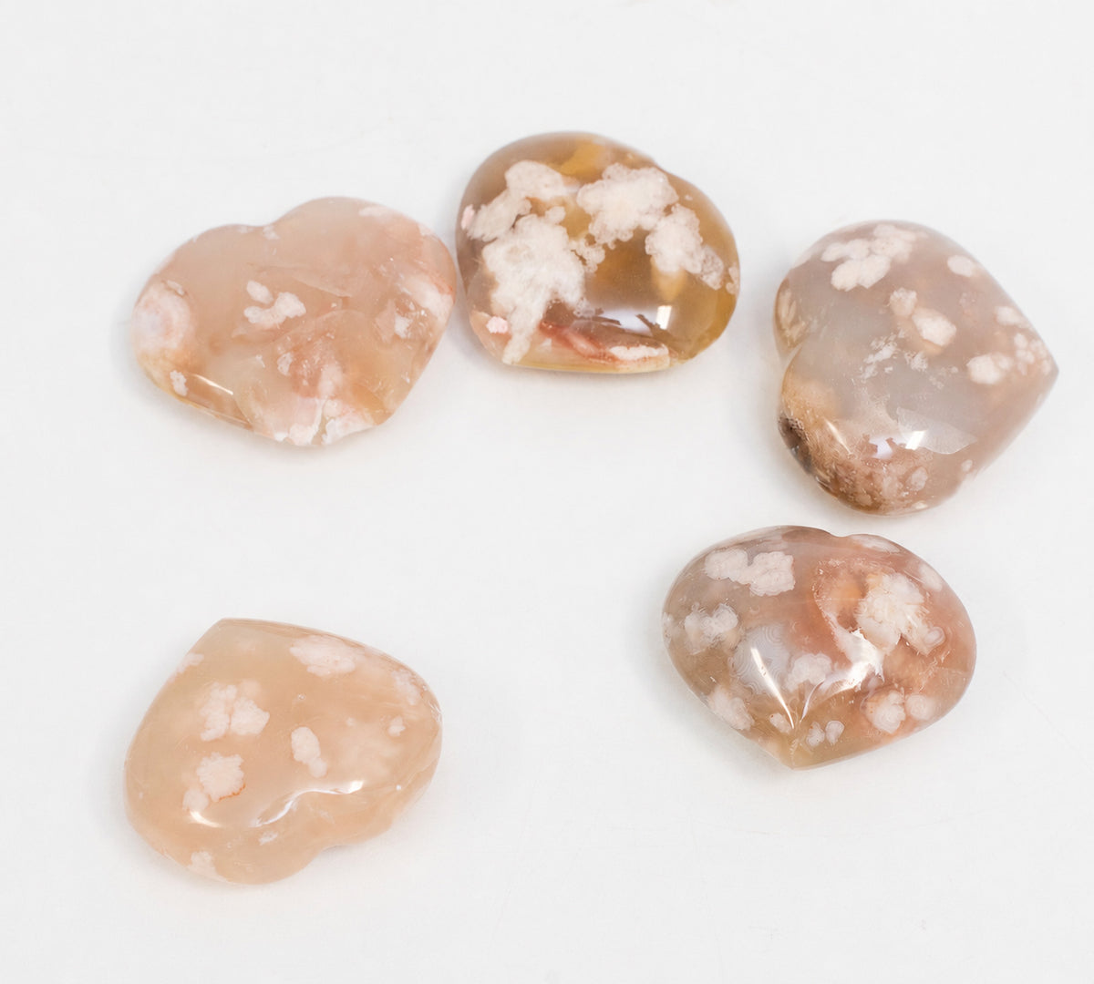 Flower Agate Heart