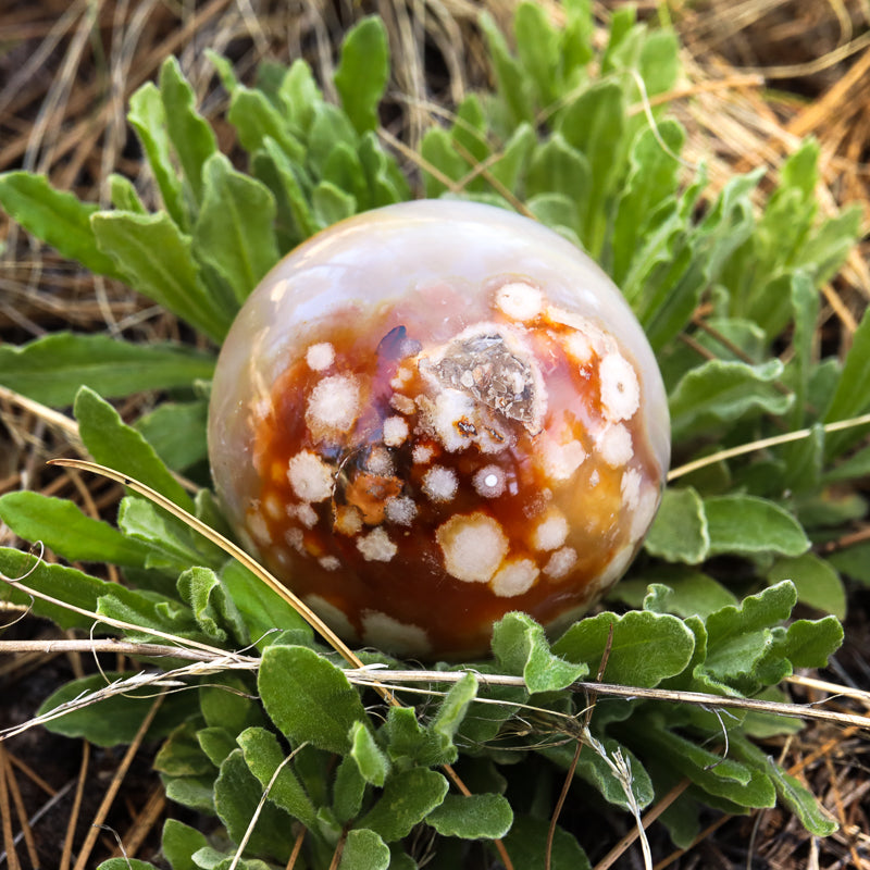 Flower Agate Sphere