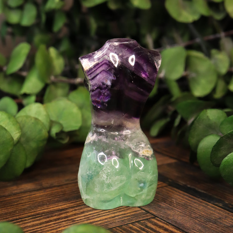 Fluorite Carved Goddess Bust