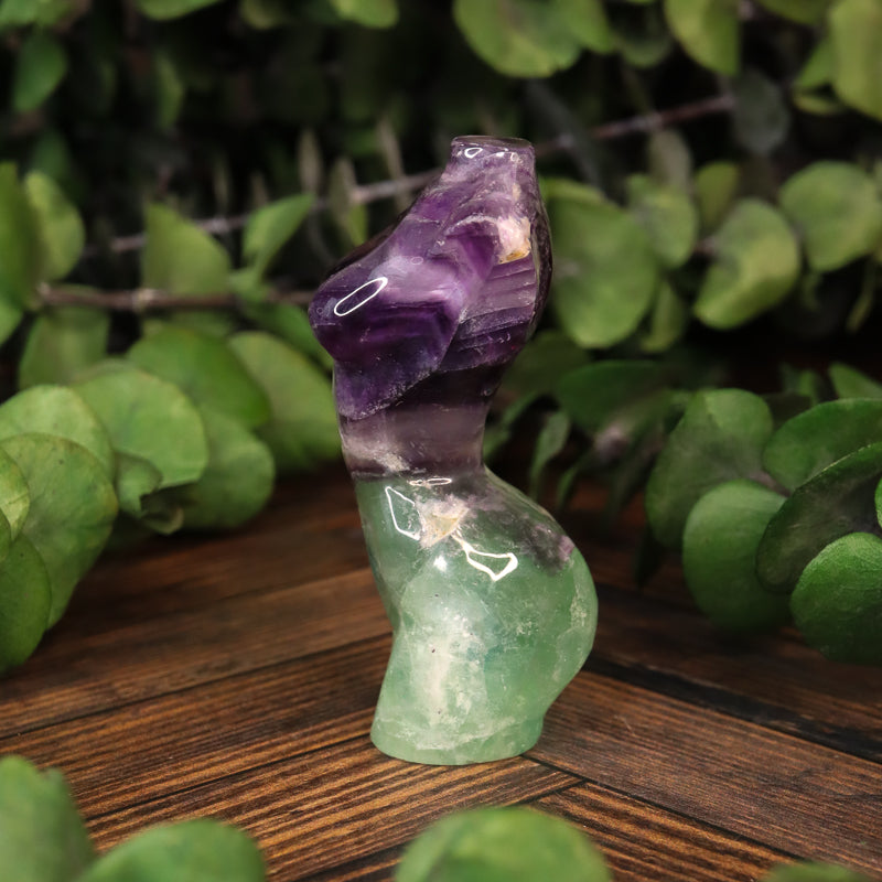 Fluorite Carved Goddess Bust