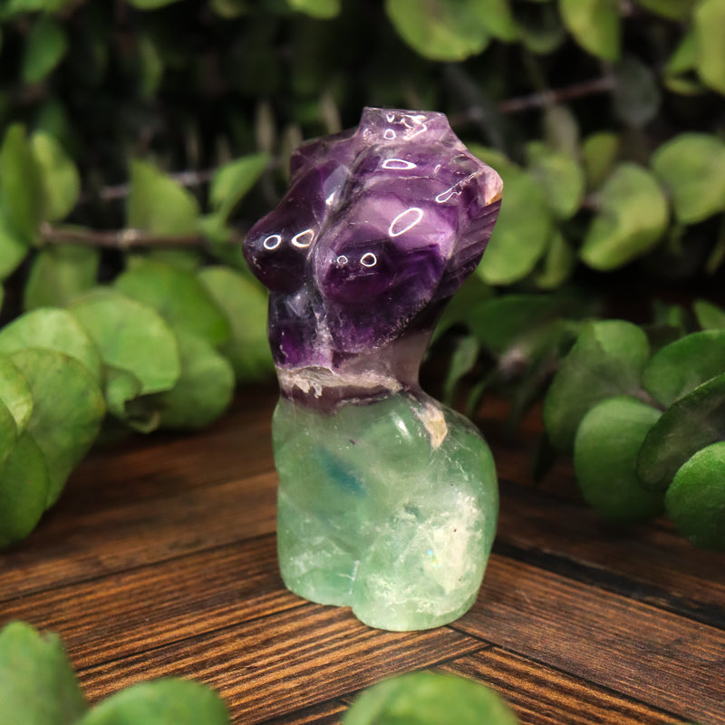 Fluorite Carved Goddess Bust