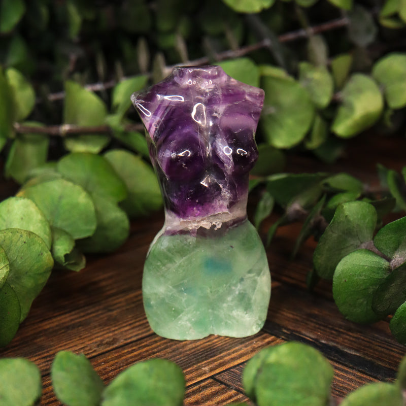 Fluorite Carved Goddess Bust