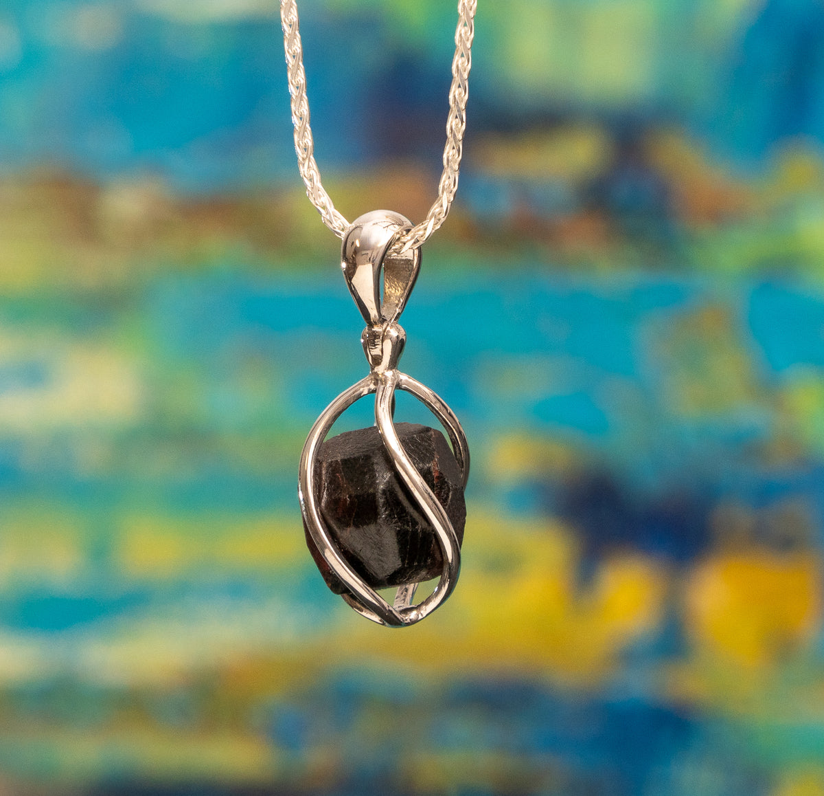 Raw Garnet Pendant