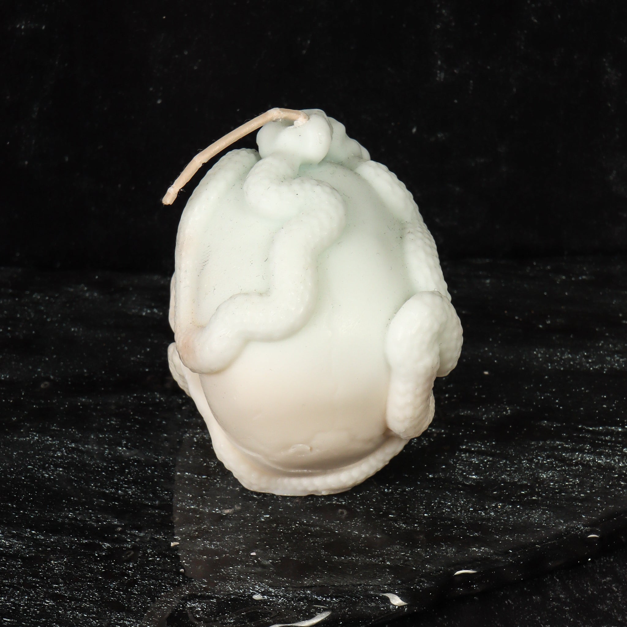 Glow in the Dark Skull with Serpents Candle