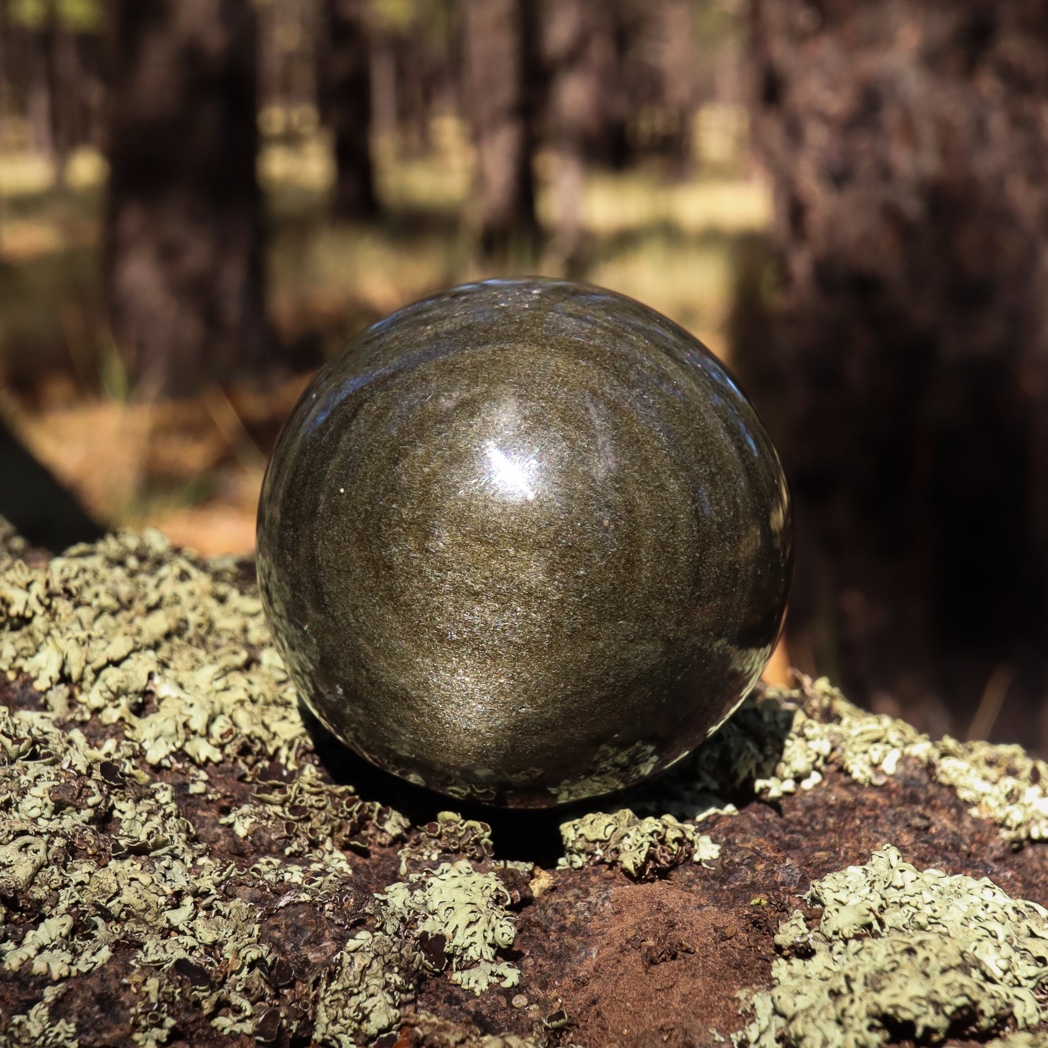 Gold Sheen Obsidian Sphere