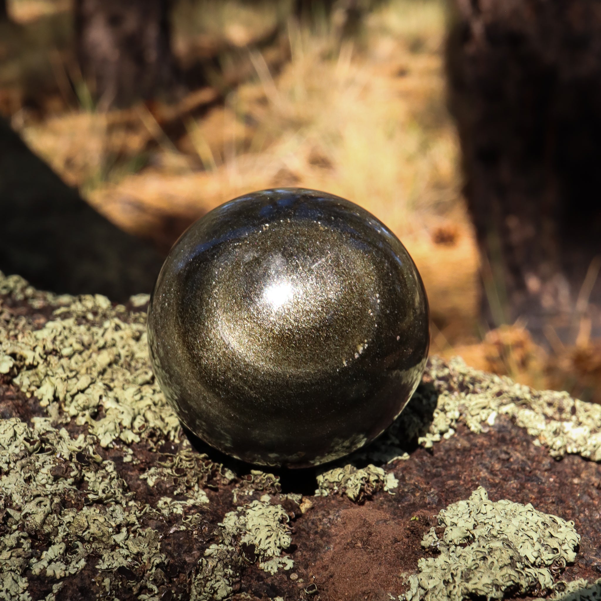 Gold Sheen Obsidian Sphere