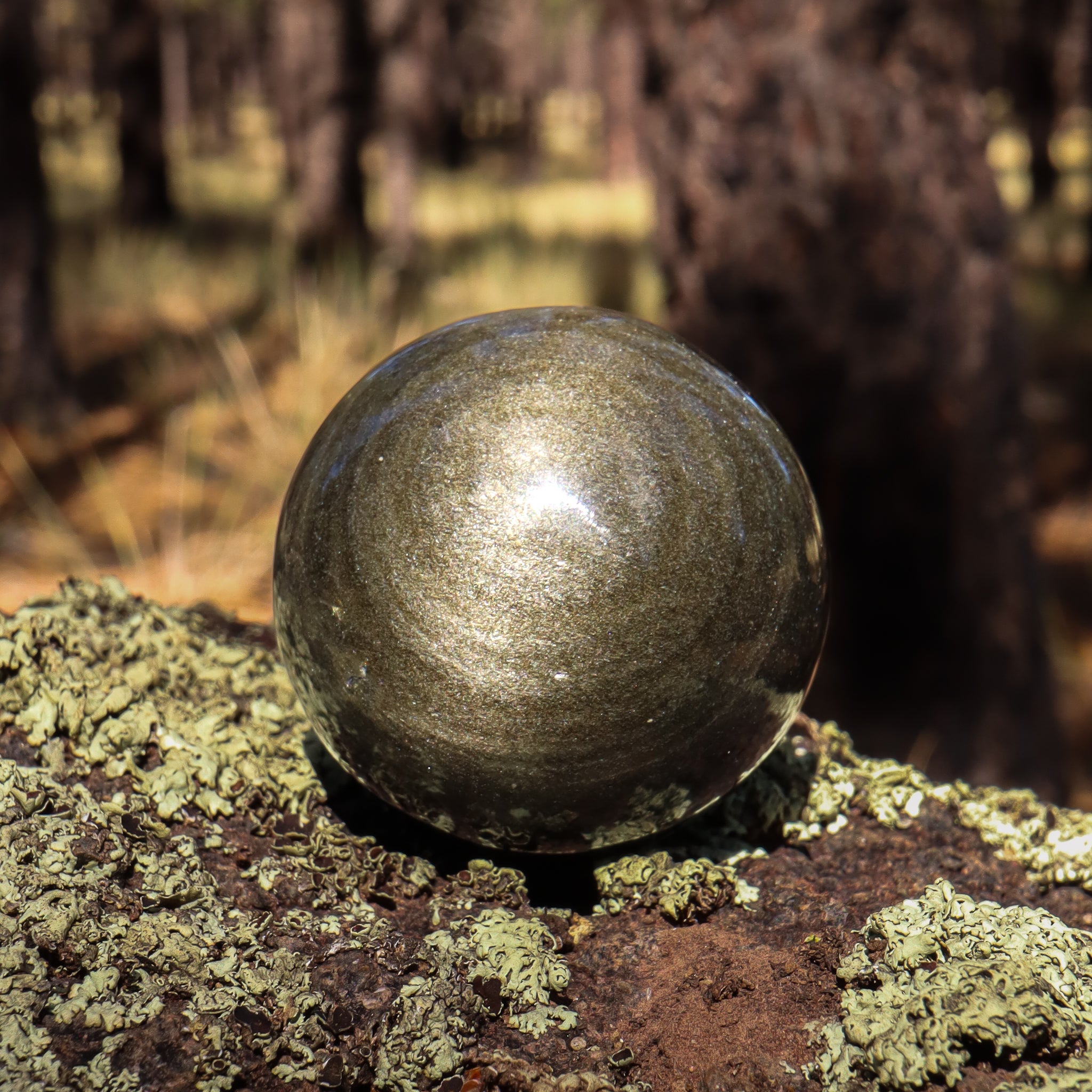 Gold Sheen Obsidian Sphere