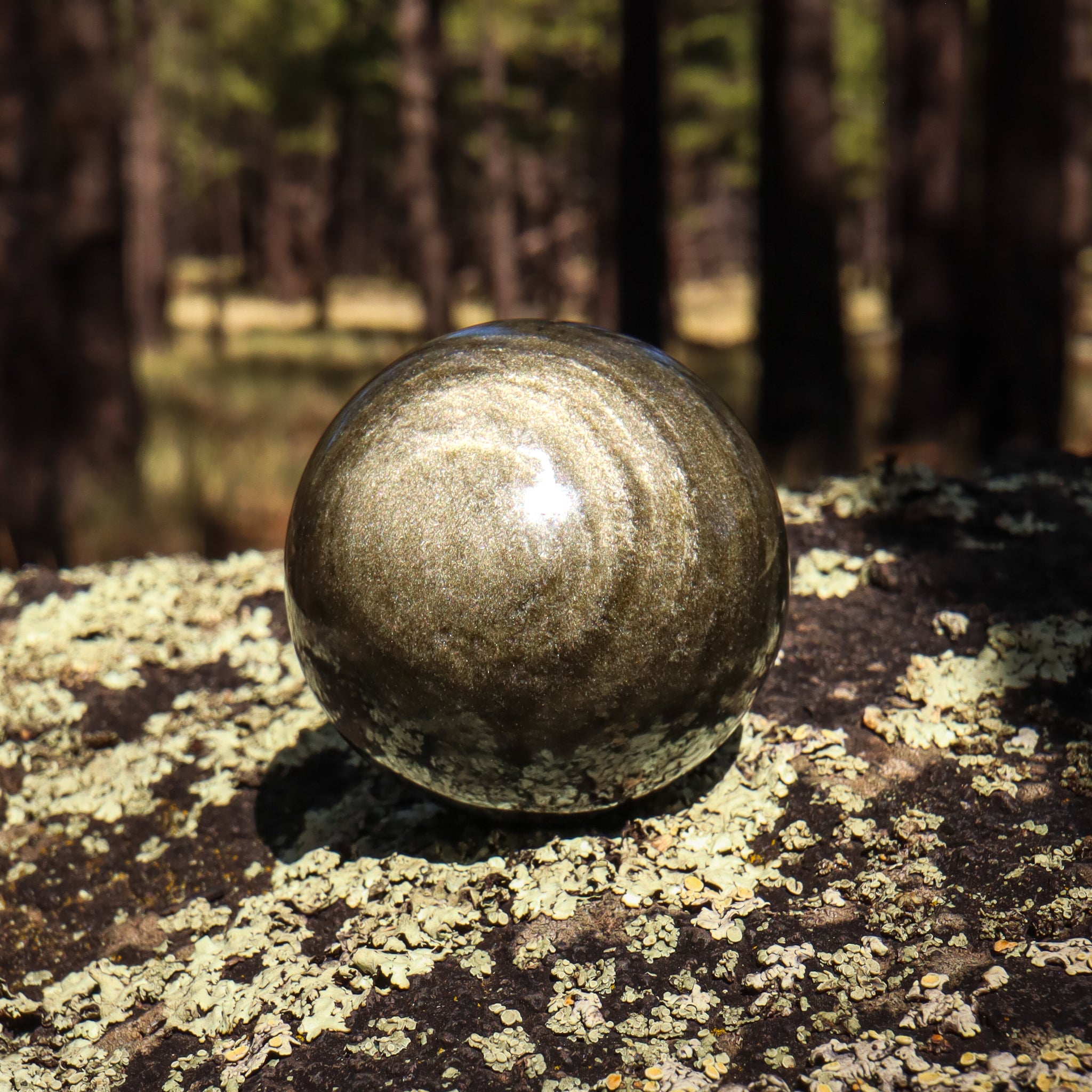 Gold Sheen Obsidian Sphere