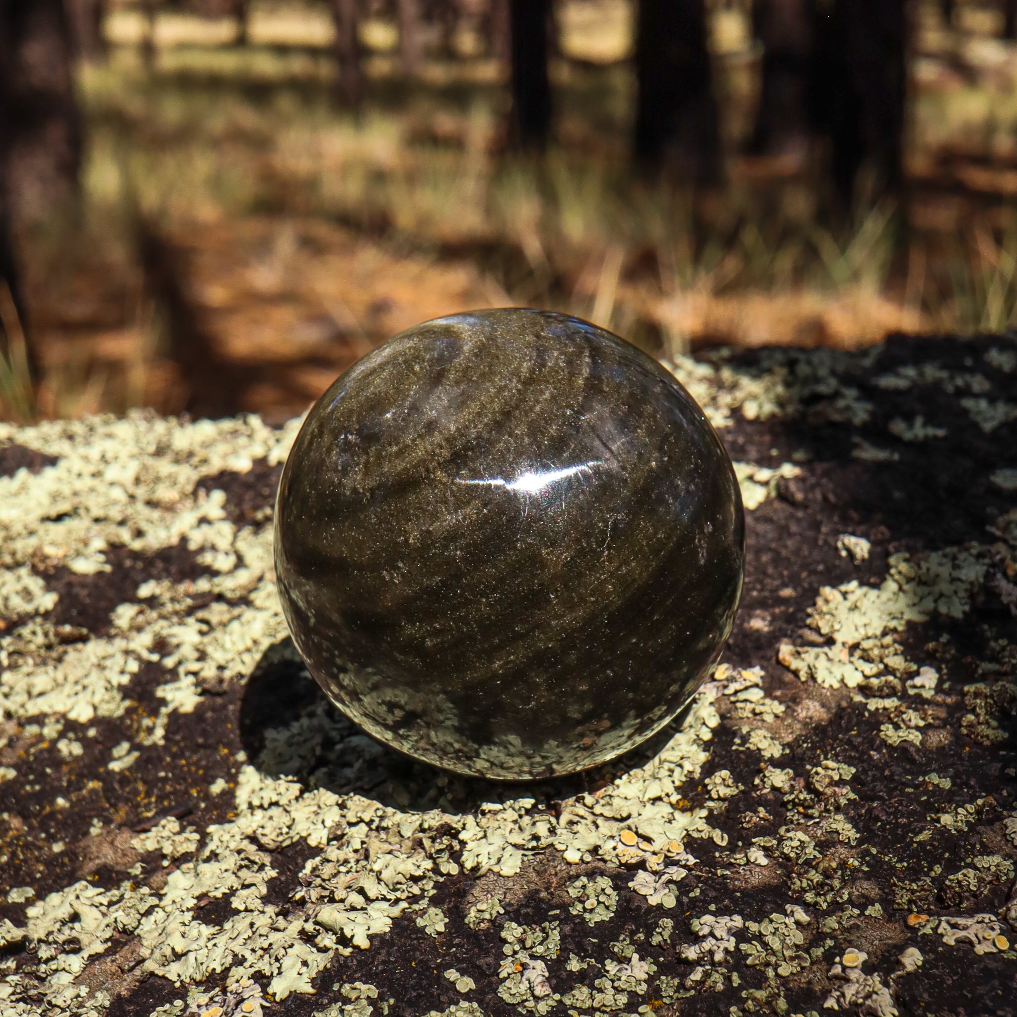 Gold Sheen Obsidian Sphere