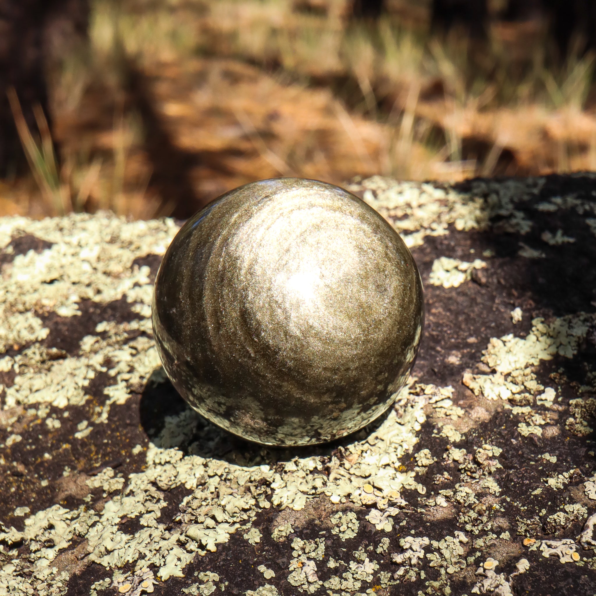 Gold Sheen Obsidian Sphere