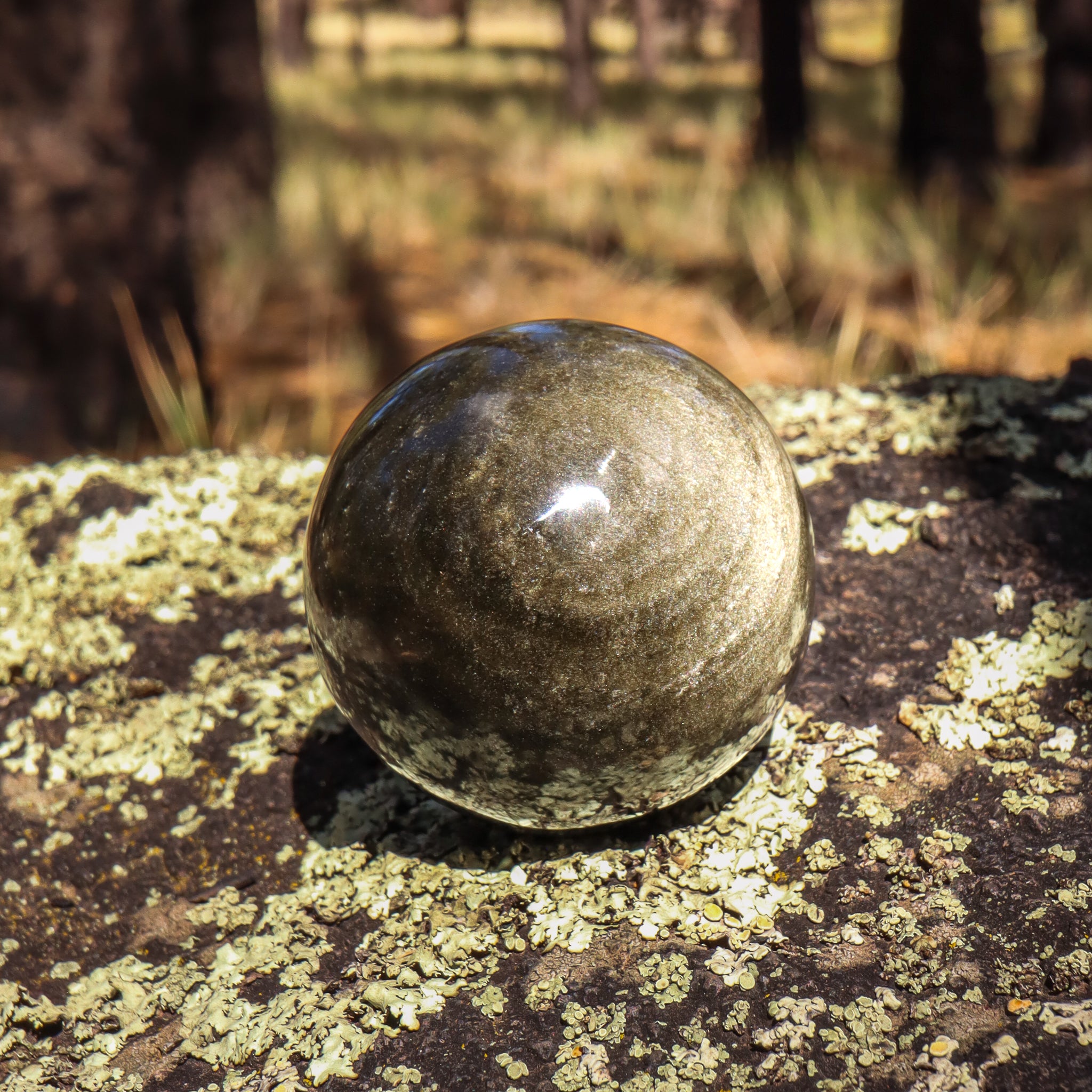 Gold Sheen Obsidian Sphere
