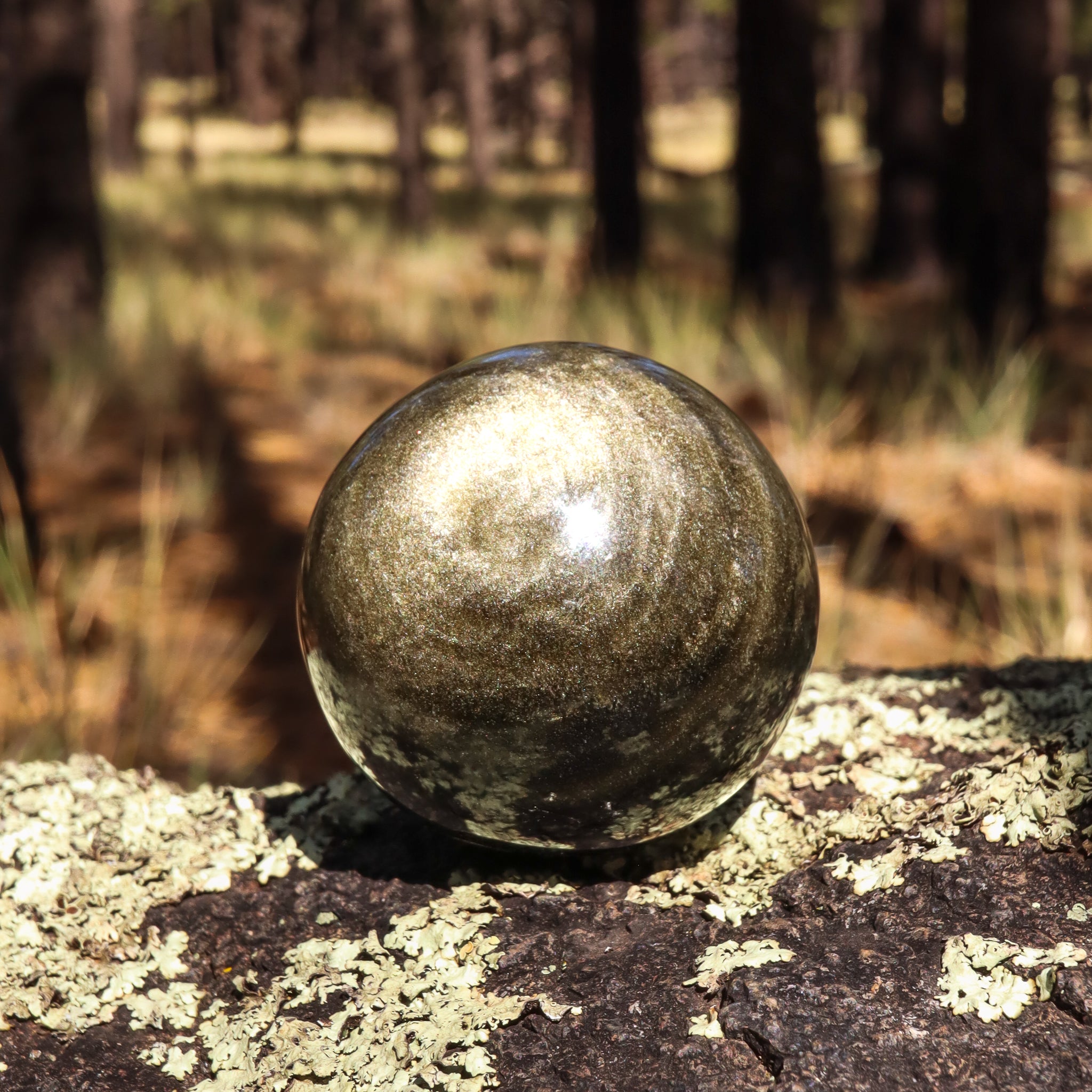 Gold Sheen Obsidian Sphere