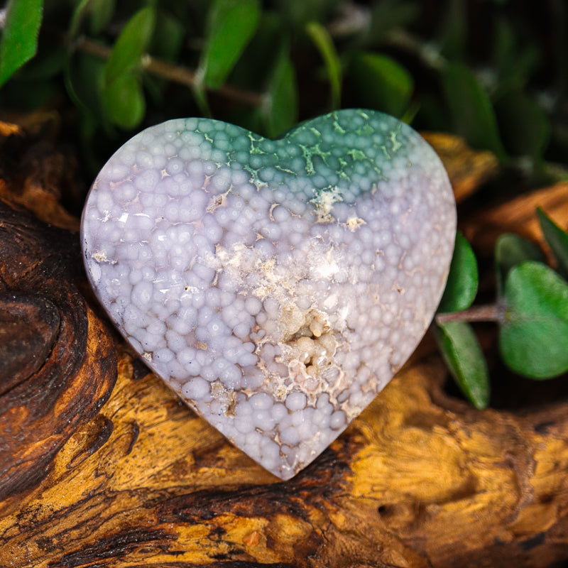 Polished Grape Agate Heart