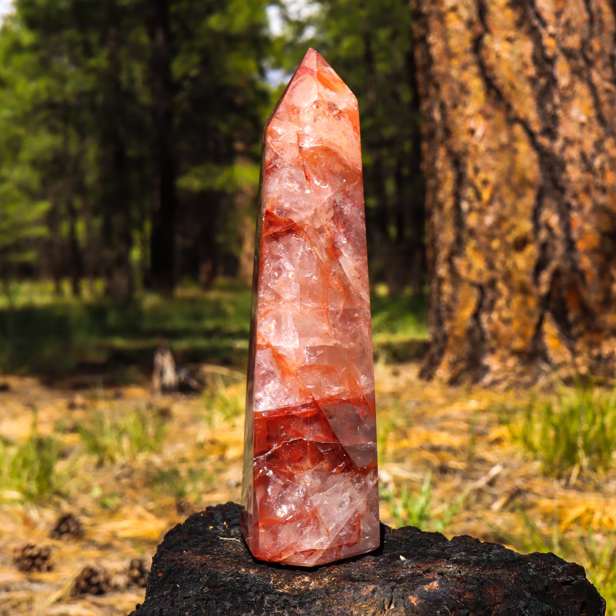 Hematoid Quartz Crystal Point